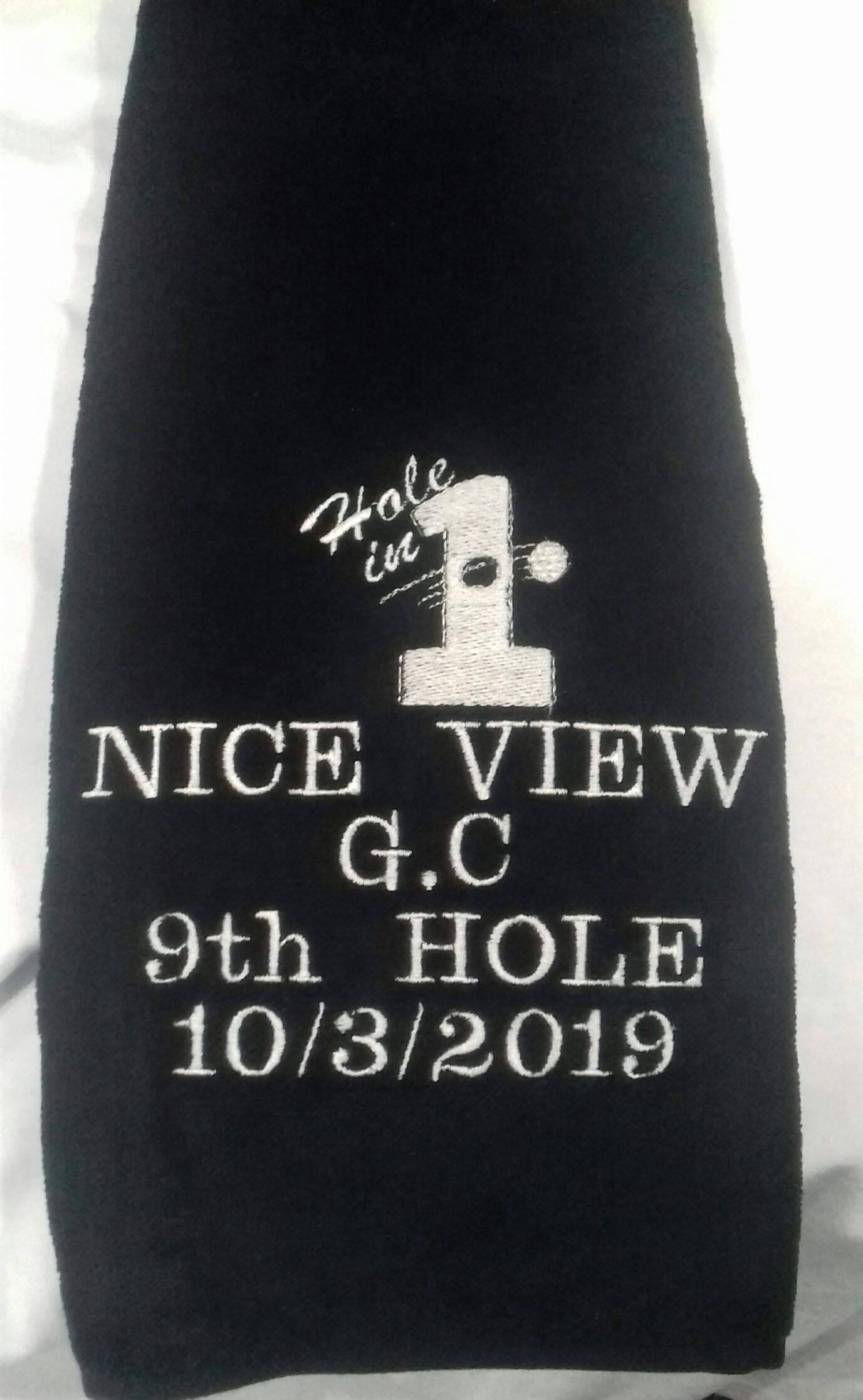 Personalised Hole In One Golf Towel