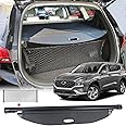 Volcaner Cargo Cover for Hyundai Santa Fe 2021 2022 2023 Accessories,Leather Retractable Trunk Cover for 2021-2023 Hyundai Santa Fe Accessories Security Shield Shade