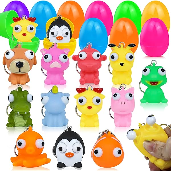 Amazon.com: 8 Pcs Raised Eyes Doll Anti Stress Ball Vent