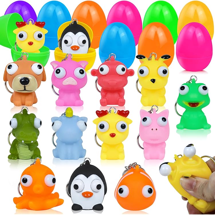 Amazon.com: 8 Pcs Raised Eyes Doll Anti Stress Ball Vent