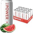 Tru Power Seltzer, BCAA Pre Workout Drinks with Green Coffee, Watermelon Fruit Juice Flavored Sparkling Water, 100 mg Natural Caffeine, Kosher, Gluten Free, Vegan, Low Calories, No Sugar Added Beverages, 12oz (Pack of 12)