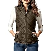 NY Threads Puffer Vest Women Slim Fit Lightweight Stand Collar Quilted Zip Puffer Vest