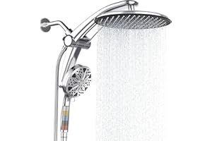 Shower Head High Pressure with Handheld Spray - Rain Shower Head for Spa-Like Bathroom Feel-chorme