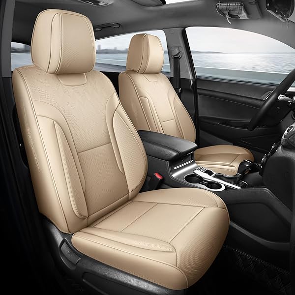 FEINEPRO BEIGE CAR SEAT COVERS FULL SET –...