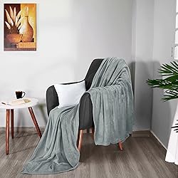 Utopia Bedding Fleece Blanket Full Size Ash Grey