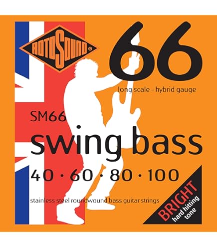Amazon.com: Rotosound SM665 Swing Bass 66 Stainless Steel 5