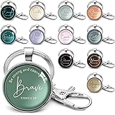 Equsion 24 Pcs Christian Keychains Mini Bible Keychains with Verse Church Religious Keychain Gifts for Easter Party Favors (Vintage)