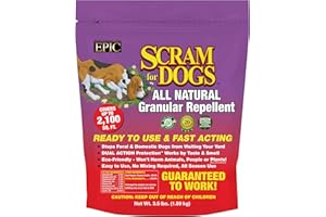 EPIC REPELLENTS 14003 Dog Scram All Natural, Animal, People and Pet Safe Granular Repellent, 3.5 Pounds, Removed Attribution
