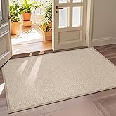 LEKEEPGO Door Mat 36"x59", Non Slip Door Mat Indoor Entrance, Rubber Backing Front Indoor Door mats Washable Absorbent Low-Profile Doomat Large Entryway Entry Resist Dirt Inside Door Mats, Khaki