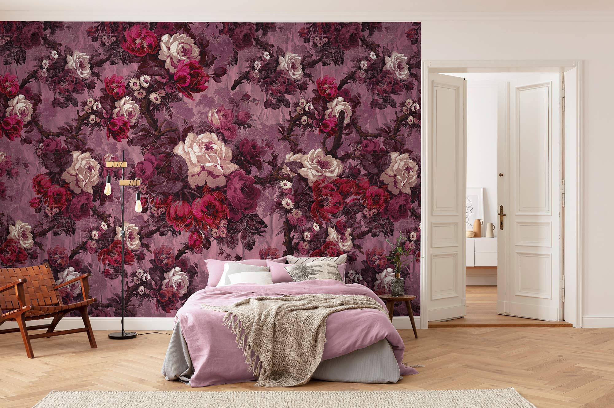 Komar HX8-062 Non-Woven Photo Wallpaper Magnifique XXL Decoration Art Nouveau Bedroom Living Room Office Hallway Size 400 x 280 cm (Width x Height) Multi-Coloured