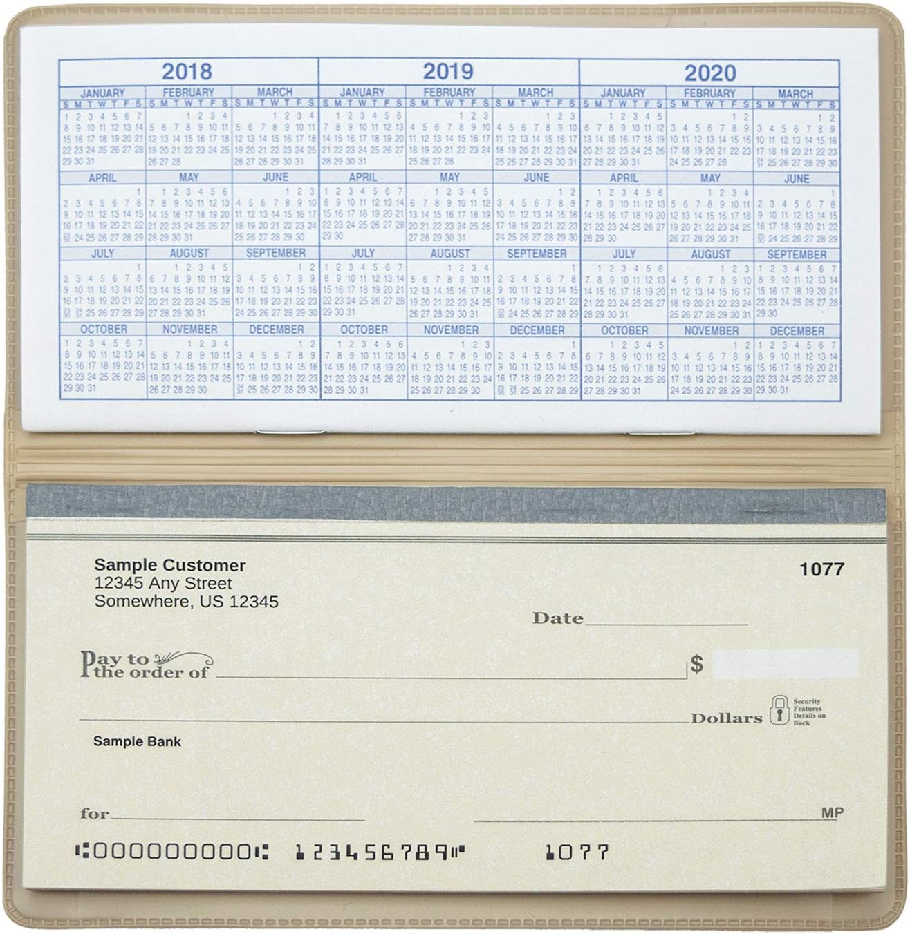 Black Vinyl Checkbook Cover, Top Tear Personal Vinyl Checkbook Cover