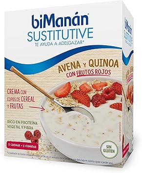Bimanan Sustitutive crema avena y quinoa 5 unidades: Amazon.es ...