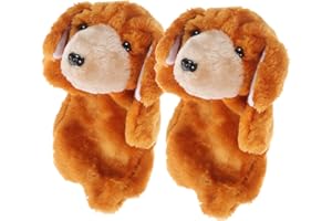 VICASKY 2pcs Plush Dog Hand Puppets Interactive Stuffed Animal for Storytelling Educational Playtime