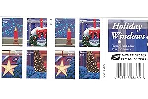 UNITED STATES POSTAL SERVICE Holiday Windows Forever Stamps Book of 20 Scott 5148