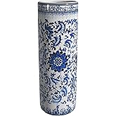 Red Lantern 24" Floral Blue & White Porcelain Umbrella Stand