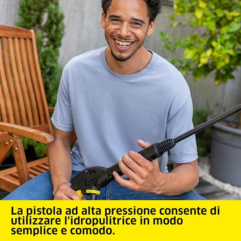 idropulitrice K 3 FJ Home, max. 120 bar, 380 l/h, superficie: 25 m²/h, filtro acqua, 4,3 kg, pistola ad alta pressione, ugello rotante e per schiuma, lancia Vario Power, kit per la casa