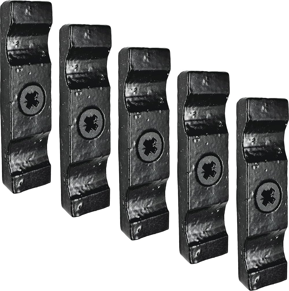 IRONTITE 5Pc Black Turn Button Latch 50mm Cupboard Cabinet Fastener Screws