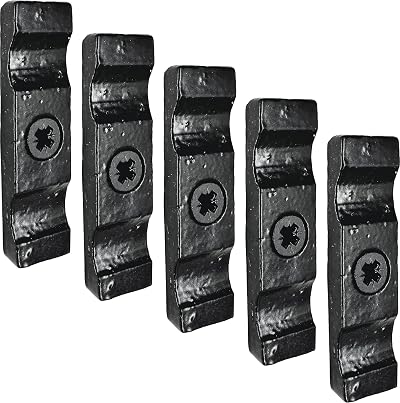 IRONTITE 5Pc Black Turn Button Latch 50mm Cupboard Cabinet Fastener Screws