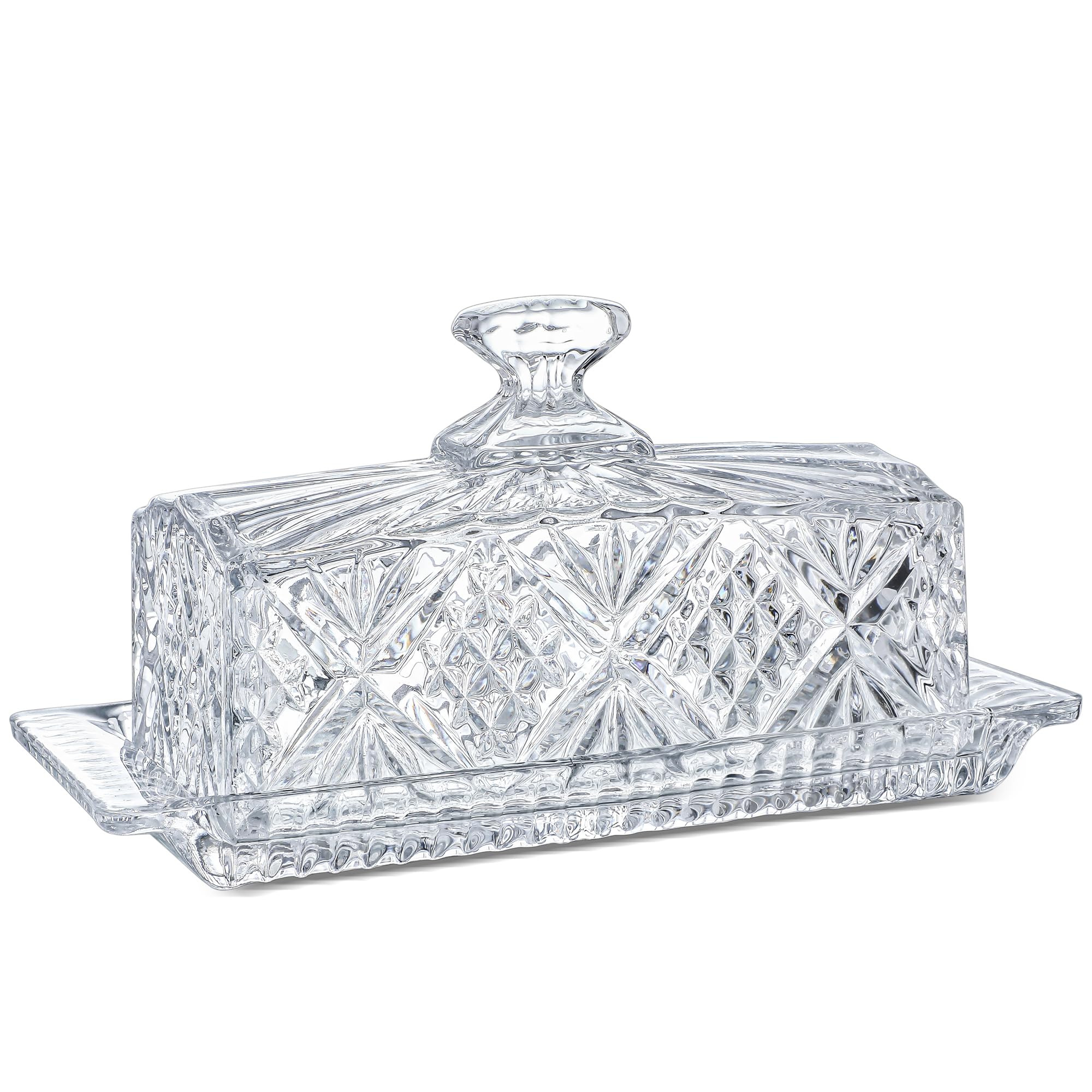Photo 1 of *NO BOTTOM** Crystal Covered Butter Dish Lid,8inch Classic Glass Design Butter Lid | Dishwasher Safe