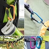 BEEWAY Locking Carabiner 3 Pack Aluminum D Ring Keychain Clip Black Blue Gold view 5
