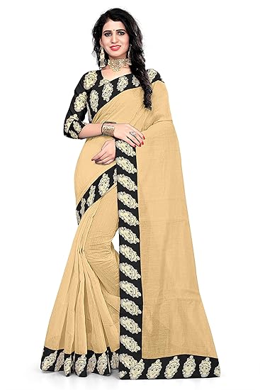 Winza Designer Womens Silk Saree with Blouse (DEVI BORDERB)