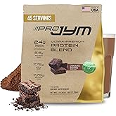 Pro JYM Natural Chocolate Brownie Protein Powder Blend - Whey Protein Isolate, Casein, & Milk Protein Isolate, for Men & Women Recovery Shakes | JYM Supplement Science | 45 Servings
