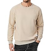 JMIERR Men's Crewneck Sweatshirt Casual Long Sleeve Geometric Texture Sweatshirts Fashion Pullover Shirts