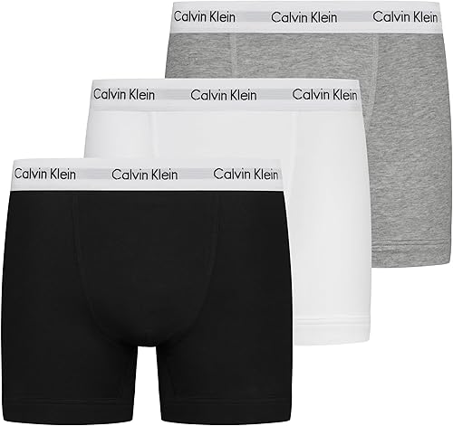Calvin Klein Men's Trunk, Black/White/Grey Heather, XL