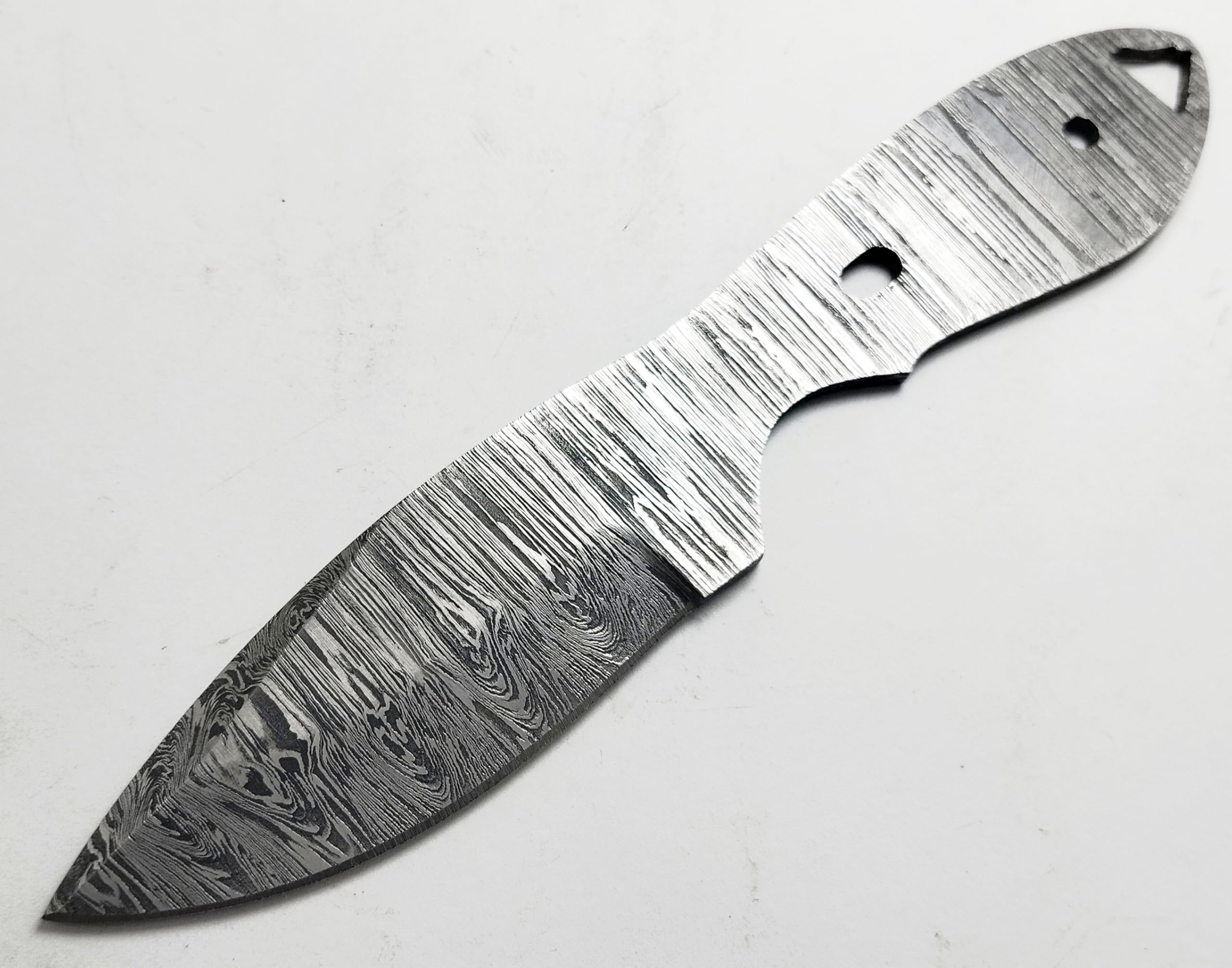 Photo 1 of Hand Crafted Damascus Steel US Skinner knife, Damascus Hunting knife Blank blade, DIY Knife making Kit, Outdoor, EDC, Survival, Camping, Best Gift For all