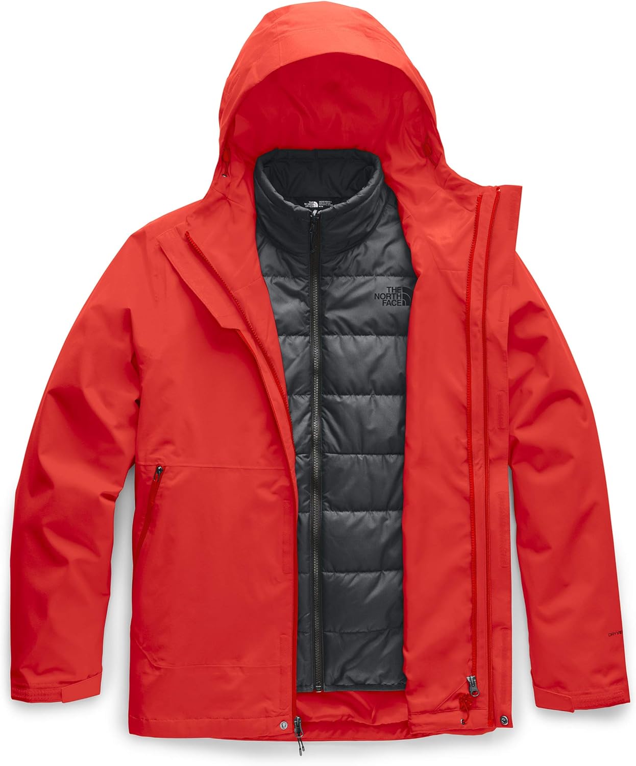 the north face men's carto triclimate jacket asphalt grey