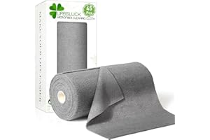 LIFEISLUCK 45 Pack Microfiber Cleaning Cloth Roll, 10" x 10" Tear Away Reusable Towels Washable Rags Super Absorbent Microfiber Towels for Car Drying Dishes Kitchen Cleaning