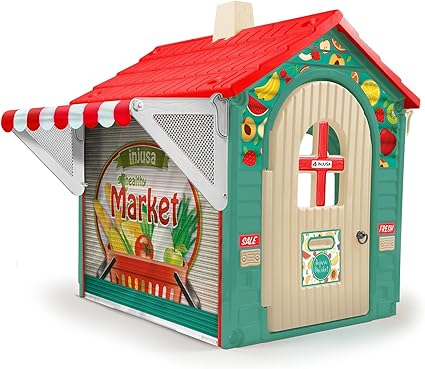 Injusa Casa De Juguete Market Con Toldo Y Persiana Para Ninos De 3 Anos Con App Educativa De Realidad Aumentad Casa Multicolor 29 Cm 2036 Amazon Es Juguetes Y Juegos