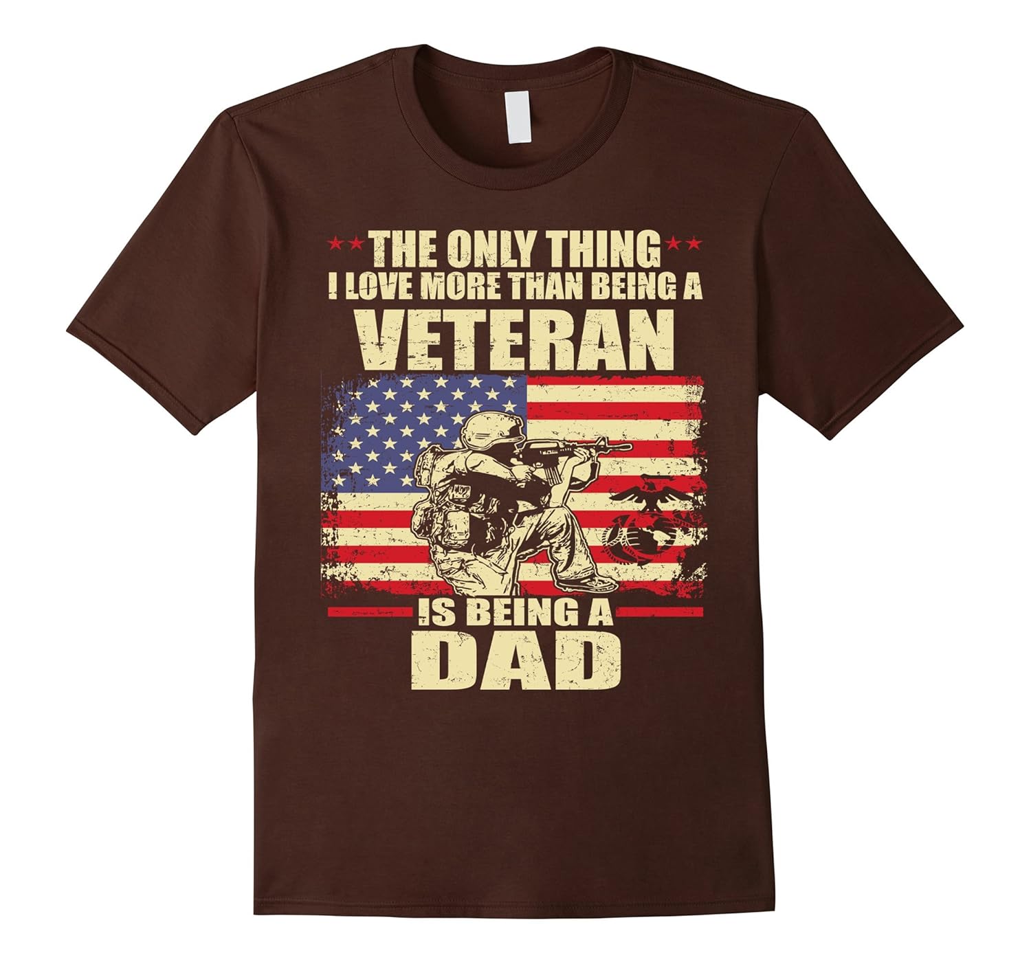 I Love More Than Being A Veteran Is Being A DAD T-Shirt-anz