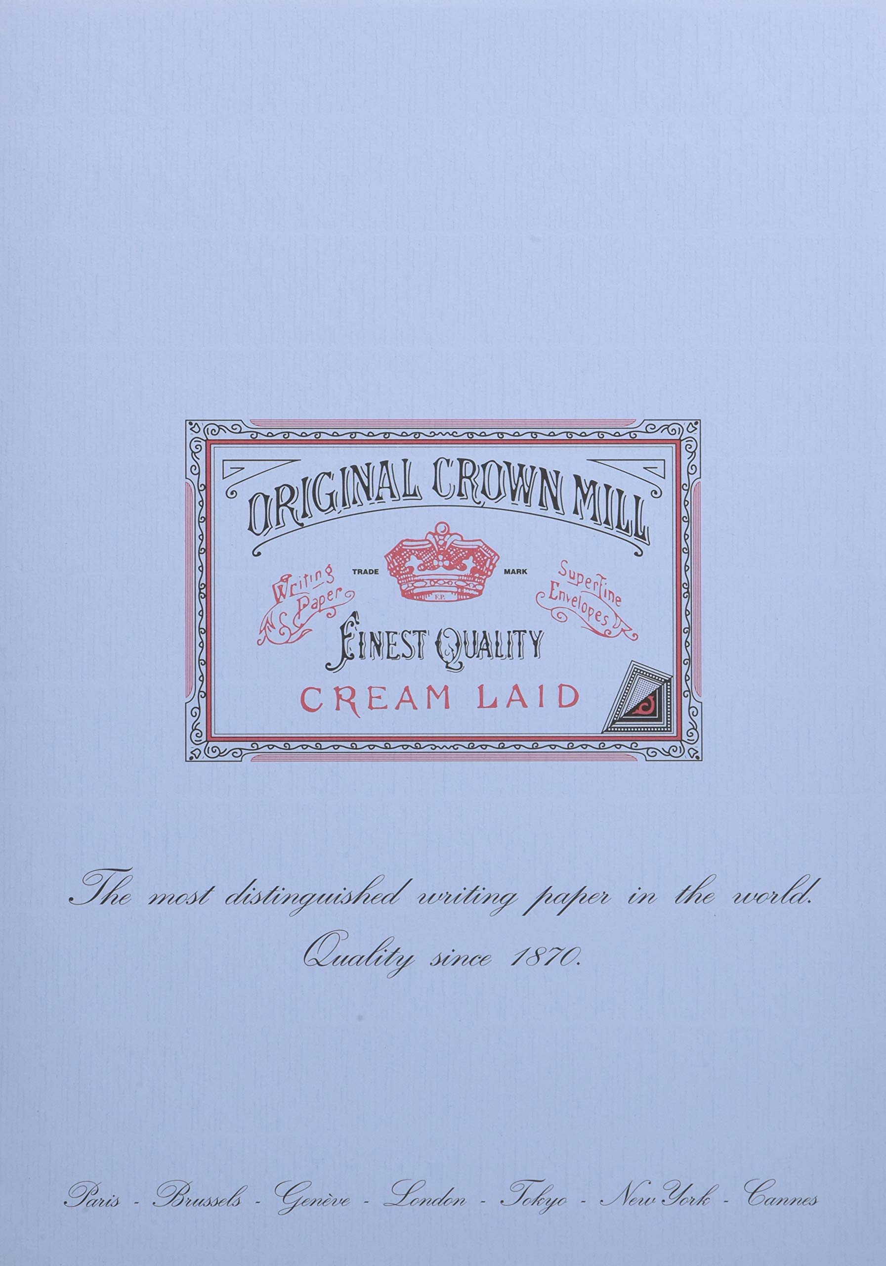 Original Crown Mill Classic Line A4 Texture Laid Writing Pad - Blue (Pack of 50), White