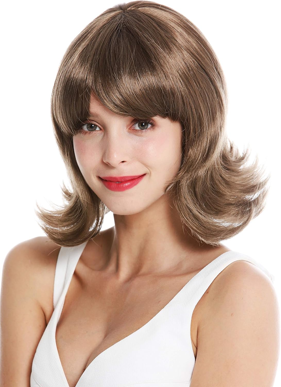 WIG ME UP - GFW1326-18 women's quality wig short waved tips 50's 60's retro brown, Dark golden brown (18), Length: approx. 30 cm - Image 4