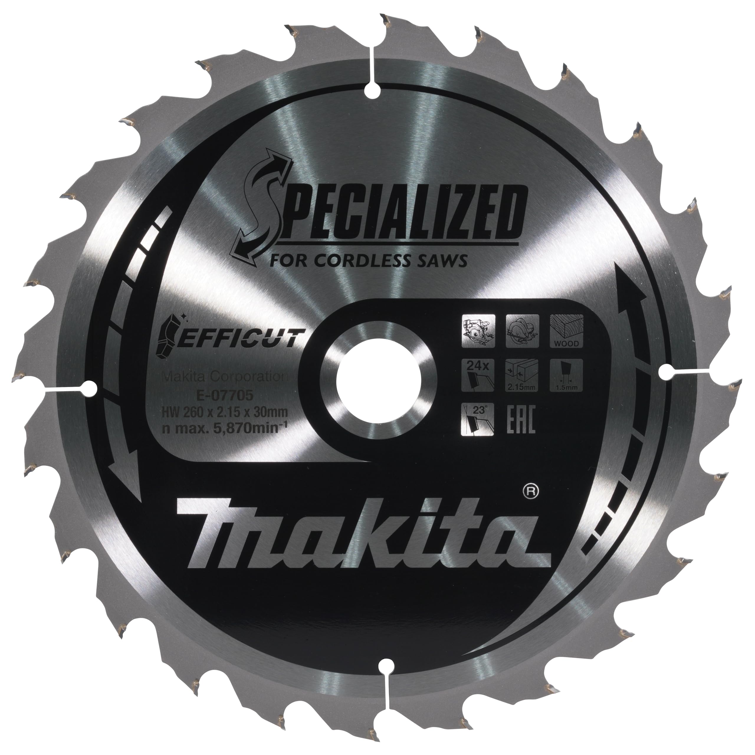 Makita E-07705 TCT Efficut Saw Blade 260x30x24T