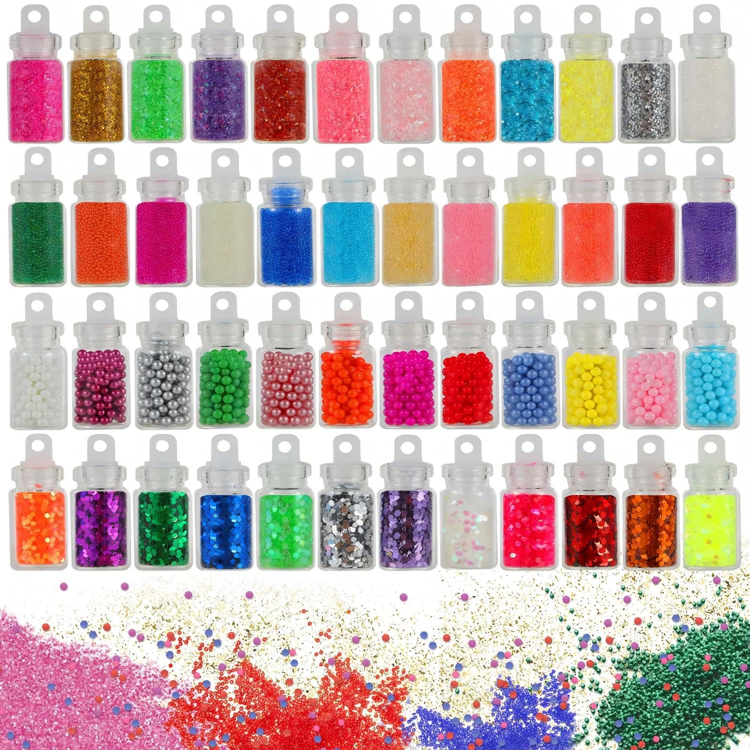 160 Pack Slime Accessories Kit for Kids – Slime Mix-Ins Craft Supplies (Charms, Glitter, Foam Balls, Sequins) – No Slime or Glue Included