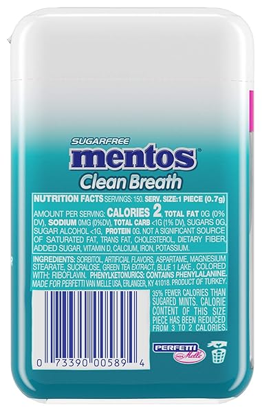 MENTOS WINTERGREEN MINT, 150COUNT