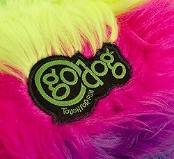 goDog Furballz Squeaky Plush Ball Dog Toy, Chew