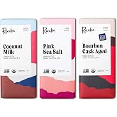 Raaka Chocolate Best Sellers Trio | Gourmet Dark Chocolate Gift | Organic, Vegan, Fair Trade, Soy Free, Non-GMO, Gluten Free, Kosher | 1.8oz Bars, 3-Pack