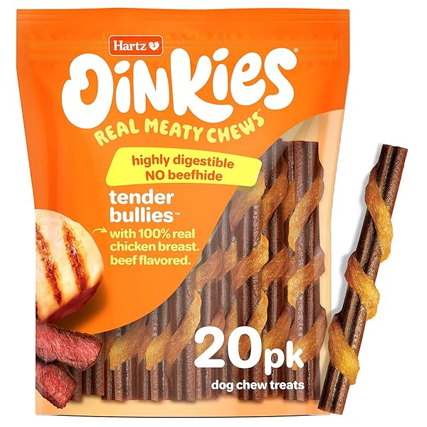 HARTZ OINKIES TENDER BULLIES WITH REAL CHICKEN BREAST...