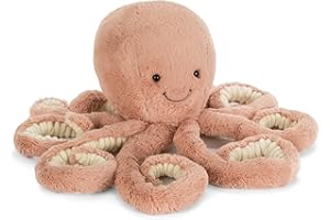 Jellycat Odell Octopus Stuffed Animal, Little 10.5 inches - Ocean and Sea Plush Toy - Classic Children's Gift