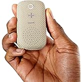 MEE Audio goSPKR Small Wearable Clip-on Bluetooth Speaker with IPX5 Water Resistance, Built-in Speakerphone with Microphone for Hands-Free Calls, Compact Design, Can Connect Up to 2 in Stereo (Beige)