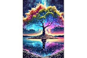 SENQAO Tree Diamond Painting Kits for Adults, Tree of Life Diamond Painting DIY 5D Diamond Painting Landscape Diamond Art Kit