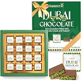 Holiday Dubai Chocolate Gift, 16 Count Individually Wrapped Premium Chocolates, Luxury Dubai Chocolate Gift Box for Sharing with Friends and Loved Ones, the Perfect Chocolate Box for Chocolate Lovers.
