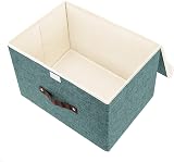 TYEERS Collapsible Storage Box with Lid Aqua Deep 38x25x25 cm Set of 2 view 3