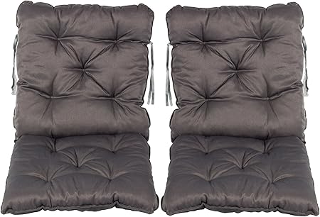 Meerweh 2er Set Ruckenkissen Sessel Ca 50 X 98 X 8 Cm Polsterauflage Sitzkissen Grau 50 X 98 X 10 Cm Amazon De Garten