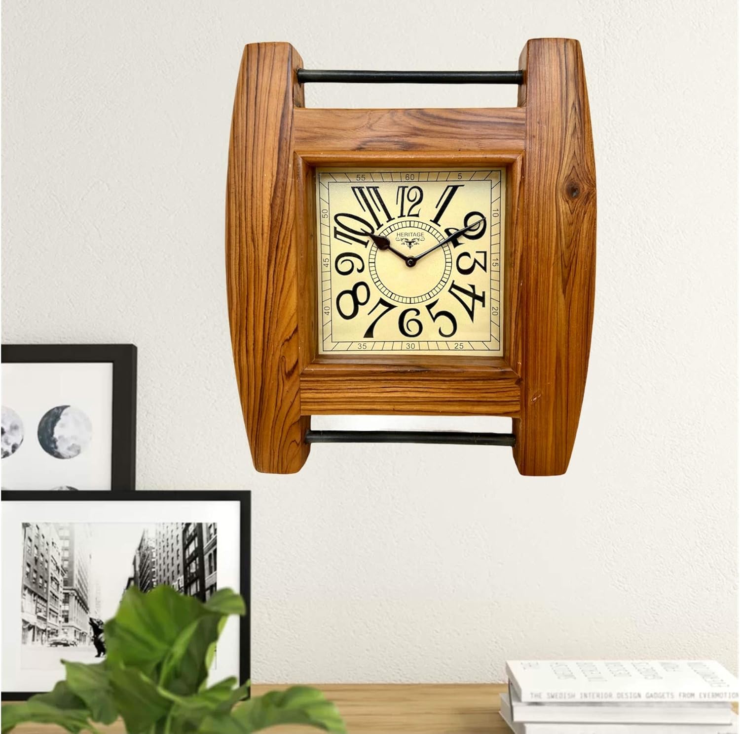 Buy Heritage Teak Wooden Wall Clock 2 Online at Low Prices in India