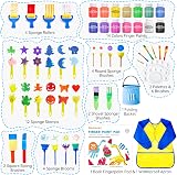 Shuttle Art 53 Pack Kids Finger Paint Set 14 Colors 60ml Non-Toxic view 2