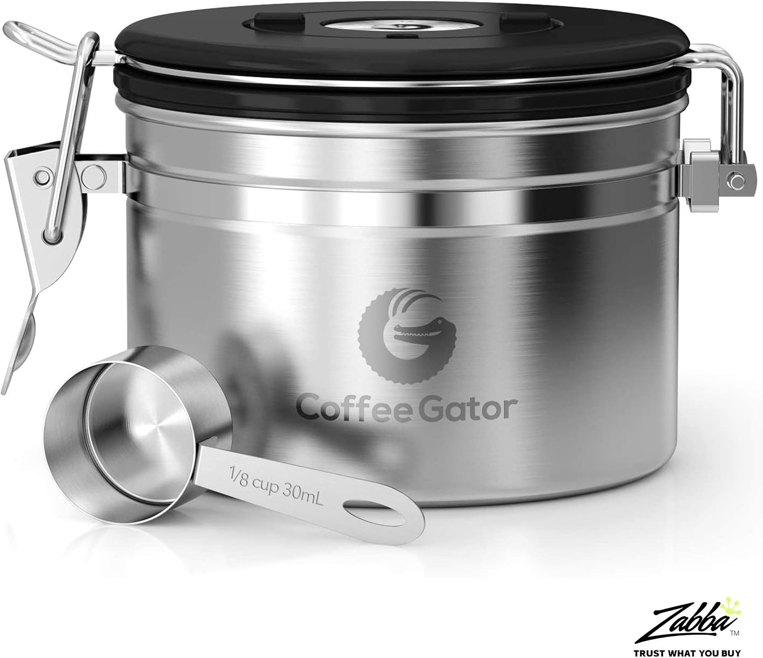 Coffee Gator Coffee Canister Airtight 900 mL, Stainless Steel Kitchen Food Storage Container with Date Tracker, CO2 Valve - Image 4